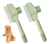 2 spazzole per gatti, pettine autopulente, per cani e gatti contro la caduta dei capelli di animali domestici, spazzola per la cura dei nodi, impugnatura ergonomica