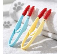2 spazzole per la pulizia degli occhi di cani e gatti, strumento morbido per rimuovere macchie e lacrime con design a clip, pettine delicato per rimuovere lo sporco e lo scarico del viso