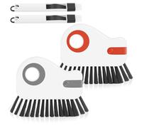 2 spazzole per pulizia Groove 2 in 1, per fughe di finestre, spazzola per la pulizia delle scanalature, con raschietto nascosto, scanalature per finestre, per uso domestico