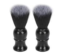 2 Spazzole per Sapone Barba, Spazzole in Schiuma per Barba, Set di Spazzole per Barba con Manico Curvo Schiuma Ricca, Facile Pulizia e Igiene con Elegante Opzione