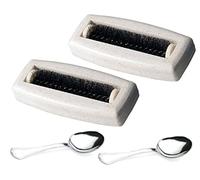2 spazzole raccogli briciole + 2 cucchiaini Kit spazzola più cucchiaino per angoli prodotti italiani CREAZIONI i Colori nel Cuore
