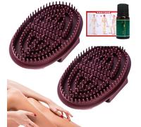 2 spazzole SMeridian per massaggi corpo, spazzola per massaggi meridiani, spazzola massaggiante in silicone, per la pressione di Mer/idian Bru/s/h, Meri/dian B/rush, scrubber per corpo/y, allevia