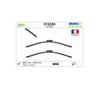2 Spazzole Tergicristallo VALEO 600mm 450mm Per Renault Megane II IV Talisman