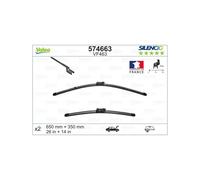 2 Spazzole Tergicristallo VALEO 650mm 350mm Per Opel Fiat 500L