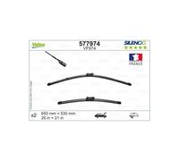 2 Spazzole Tergicristallo VALEO 650mm 530mm Per VALEO 761998002