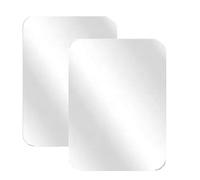 2 specchietti magnetici per armadietti scolastici, piccoli specchi rettangolari in vero vetro, accessori per il trucco, per ragazze, bagno, casa, frigorifero, ufficio, 10 x 15 cm.