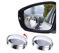 2 specchietti per punti ciechi rotondi con rotazione a 360° e grandangolari, per auto HD, in cristallo, impermeabile, resistente, sicuro e per punti ciechi universali