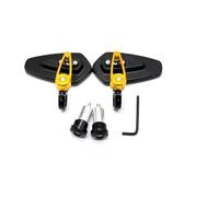 2 Specchietti Retrovisori Per Moto 7/8" 22 Mm In Vetro Blu Per Aprilia Capanord 1200 Rally(Gold)