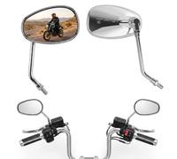 2 Specchietti Retrovisori per Moto da 10 mm, Specchietto Ruotabili A 360° | Universal Impermeabili, con Alloggiamento In ABS Resistente Agli Urti, Specchietti per Scooter E Moto, Cruiser E ATV