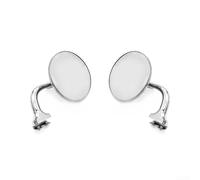 2 specchietti retrovisori rotondi classici in argento per auto d'epoca, design retrò robusto con campo visivo grandangolare, resistente alle intemperie e facile da montare, universale