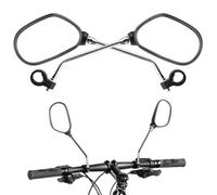2 specchietti retrovisori sinistro per bicicletta elettrica regolabile a 360°, vetro infrangibile e telaio in ABS con design anti-shake, compatibile con manubri da 22-25 mm