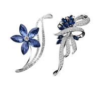 2 Spille A Fiori, Spille Elei, Spille con Strass, Spille per Decorazioni di Abbigliamento, Spille in Stile Vintage