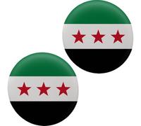 2 Spille con Bandiera della Repubblica Araba Siriana, Spille con Mappa della Siria, Spille Souvenir con Emblema Nazionale, Spille con Stemma, Spille Bavero per Cappelli E Vestiti.