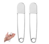 2 spille da balia grandi, 12,8 cm, resistenti, resistenti, resistenti alla ruggine, in argento nichelato, con chiusura di sicurezza, per trapuntatura, cucito, vestiti, coperte, tovaglie, artigianato