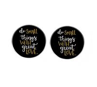 2 spille da bavero "Do Small Things With Great Love", con citazioni ispiratrici, spille da uomo e da donna, accessori per cappelli e zaini, 3cm(1.2"), Metallo, Nessuna pietra preziosa