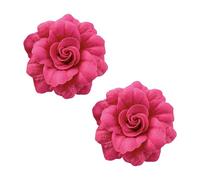 2 spille in velluto a forma di camelia con fiori grandi, spille messicane per capelli in tessuto, fermagli per capelli floreali, accessori per capelli, corpetto e matrimonio, colore: rosa acceso