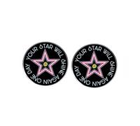 2 spille motivazionali smaltate a forma di stella, con scritta in lingua inglese "Your Star Will Shine Again One Day", in lega, per giacca, borsa o cappello, regalo positivo per donne e uomini