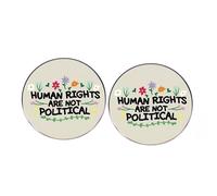 2 spille rotonde per i diritti umani non sono politiche, spille rotonde per il rispetto dei diritti umani e l'uguaglianza, spille da bavero in lega, accessori promozionali per abbigliamento zaino