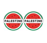 2 spille rotonde per la pace della Palestina, spille da bavero a forma di anguria della Palestina, distintivi in lega di metallo per uomo e donna