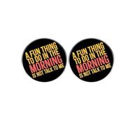 2 spille smaltate a forma di "A Fun Thing To Do In The Morning Is Not Talk To Me", divertente spilla da bavero umoristica con frase in inglese Lazy Bed Time