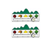 2 spille smaltate per cambiamento meteorologico e soleggiato, spille da bavero scorrevoli per cambiamento meteorologico, spilla creativa in lega, 4 cm x 2,8 cm, metallo, senza pietre preziose, 4cm x