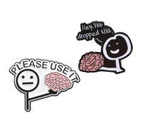 2 spille, spilla per enamel, distintivo, button, smalto, funny, button anime, fidget,badges bags,spilla divertente personalizzata per vestiti borse zaini "Hey.You Dropped This", "PLEASE USE IT"