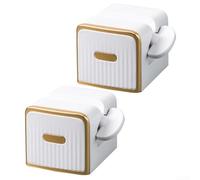 2 spremi dentifricio con supporto per dispenser per il bagno, per estrarre ogni ultima goccia di dentifricio (bianco)