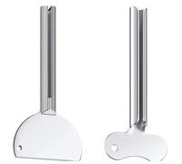 2 spremi dentifricio in acciaio inossidabile, chiavi per spremere tubi, dispenser a rullo, per dentifricio, cosmetici, tinture per capelli, vernici, crema per le mani