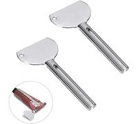 2 spremi tubi argentati per salone di dentifricio, in acciaio inox, accessori per la sicurezza del bagno