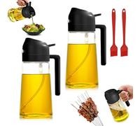 2 spruzzatori di olio 2 in 1 per olio da cucina, bombola di olio, 470 ml, spray per olio per cottura e grigliate, cucina