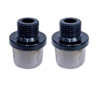 2 spruzzatori in acciaio inox da 3/4" con filettatura 35Mesh Airless con guarnizione in PTFE per trasferimento di fluidi senza perdite Filtro di aspirazione Spruzzatore Airless