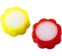 2 spugne a forma di fiore per contare contanti denaro per ufficio, banca, ufficio e scuola, umidificatori per dita