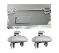 2 staffe a gancio per aletta parasole, staffa di fissaggio per specchio da trucco, supporto per protezione solare interna dell'auto, compatibile con A3 A4 LA 5A 6L Q5 Q3, OEM # 8U0857562A, (Gray)