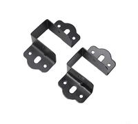 2 staffe di collegamento per telaio del letto a forma di U con supporto centrale per testiera e pediera, struttura in acciaio inossidabile con finitura nera (32 mm)