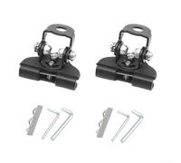 2 staffe di montaggio per barra luminosa a LED per auto e SUV, con base di espansione e clip per porta con griglia per cappa per supporto luce fissa, colore nero