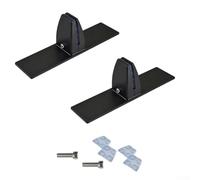 2 staffe di supporto per camino, con capacità telescopica, per regolazione dell'altezza del pannello in vetro (nero)