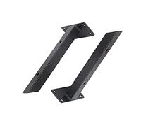 2 staffe for mensole resistenti, staffe for mensole a parete nere, staffe for mensole galleggianti retrò, staffe for mensole di collegamento quadrate for mobili, for cucine e uffici(15cm/5.9in)