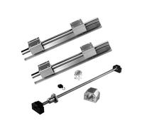 2 staffe guida lineare R20 + 4 blocchi cuscinetto R20UU + lavorazione estremità vite a sfere SFU1605 + alloggiamento dado + staffa BKBF12 + kit giunto(1605-400 SBR20-400)