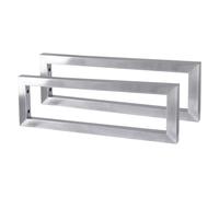 2 STAFFE IN ACCIAIO INOX SPAZZOLATO PER PIANI LAVABO, STAFFE PER LAVABO 5515...