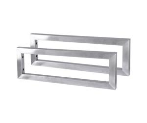 2 STAFFE IN ACCIAIO INOX SPAZZOLATO PER PIANI LAVABO, STAFFE PER LAVABO 5515...