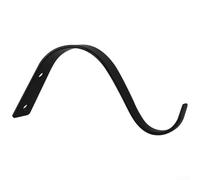 2 staffe in metallo per appendere piante da esterno, decorazione da parete da giardino, cestini, luci e progetti fai da te per l'organizzazione della casa (nero)