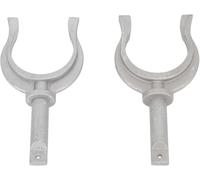 2 staffe laterali in alluminio per serratura a rastrello, per kayak, canoa, yacht, resistente, leggero, da 5,1 cm, installazione senza trapano, lavorazione alla moda