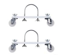 2 staffe mobili per puleggia per radiatore oliato, girevole a per 360°, supporto per puleggia o accessori per riscaldatori a olio mobili (bianco)