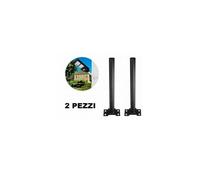 2 STAFFE PALO PER LAMPIONE SOLARE STRADALE SUPPORTO METALLO STAFFA MURO PARETE