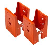 2 staffe per cavalletto, lavorazione del legno, staffe per motoseghe in acciaio laminato a freddo, supporto per cavalletto, per angolo di apertura di 25°, scanalatura per legno, 2 x 4