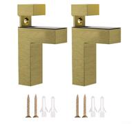 2 staffe regolabili per mensole in vetro, morsetti in lega di zinco che forniscono un supporto affidabile per ripiani in vetro e legno con design di fissaggio sicuro (E)