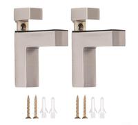 2 staffe regolabili per mensole in vetro, morsetti in lega di zinco che forniscono un supporto affidabile per ripiani in vetro e legno con design di fissaggio sicuro (B)