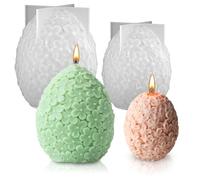 2 stampi a forma di candela in silicone, a forma di sfera di plumeria, a forma di fiori, in silicone, per candele profumate, San Valentino, ornamenti decorativi (Plumeria) (Plumeria)