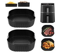 2 stampi Airfryer in silicone per friggitrice ad aria calda, accessori appositamente progettati per Cosori Turbo Tower Pro Smart 10,8 l, inserto in silicone per COSORI Air Fryer CAF-DC112-ADE (6,5L e