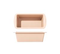 2 stampi da forno in silicone, teglie rettangolari for torte, mini for plumcake, stampo for pane e toast(YH1194pink)